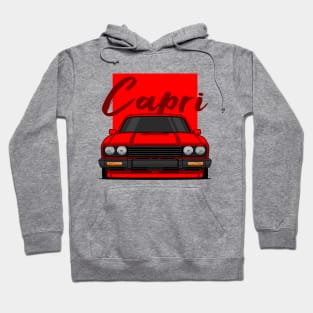 Front Red Capri MK3 Classic Hoodie